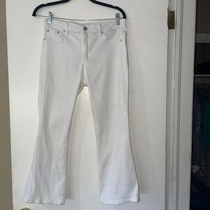 Tractr Womens White Flare Leg Jeans Bootcut Stretch Denim Size 8 29